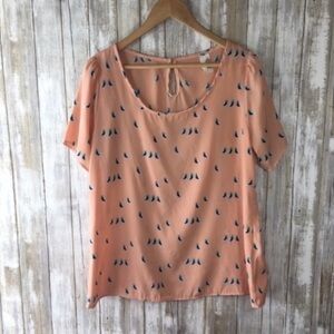 Francescas Pink Bird Blouse